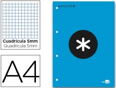 RECARGA COLADA LIDERPAPEL ANTARTIK QUADRICULA DE 5 MM A4 NAT