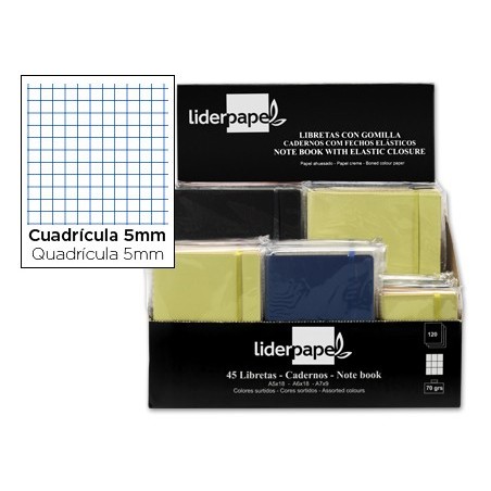 EXPOSITOR DE 45 LIVROS DE APONTAMENTOS QUADRICULADO-SORT