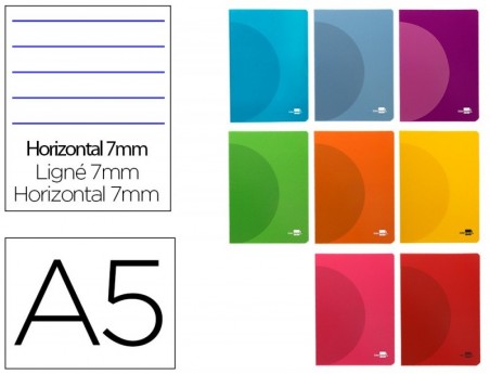 8un CADERNO AGRAFADO LIDERPAPEL 360 CAPA DE PLASTICO A5 48 F