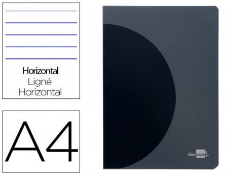 8un CADERNO AGRAFADO LIDERPAPEL 360 CAPA DE PLASTICO A4 48 F