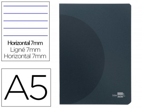 8un CADERNO AGRAFADO LIDERPAPEL 360 CAPA DE PLASTICO A5 48 F