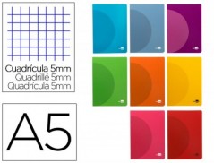 8un CADERNO AGRAFADO LIDERPAPEL 360 CAPA DE PLASTICO A5 48 F