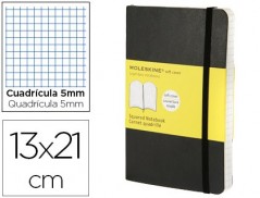 LIVRO DE APONTAMENTOS MOLESKINE 13 X21 CM QUADRICULADO 5MM 2