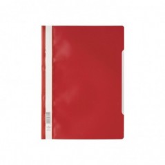 5un Classificador Capa Transparente Vermelho Durable 257303