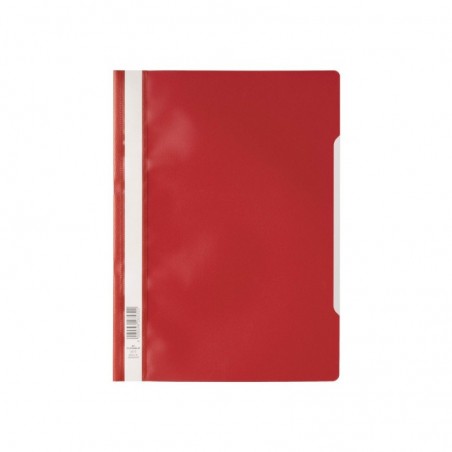5un Classificador Capa Transparente Vermelho Durable 257303
