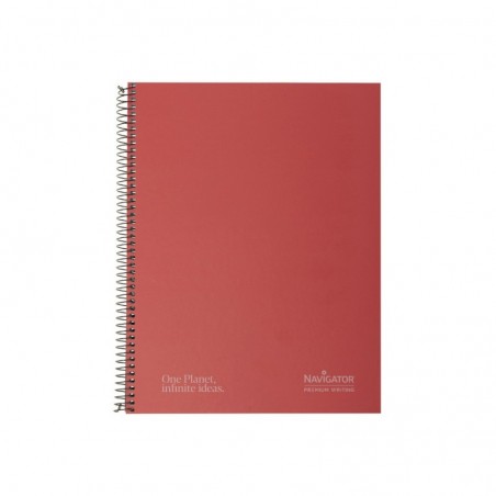 Caderno Espiral A4 Pautado Navigator Vermelho 80Fls