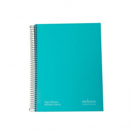 Caderno Espiral A4 Pautado Navigator Verde 120Fls