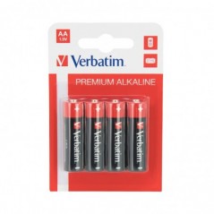 2un Pilhas AA LR6 Alcalinas 1.5V 2900mAh Verbatim 49921 4un