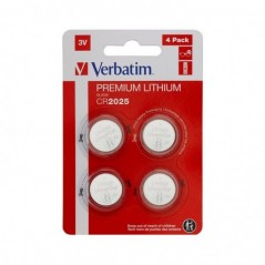 Pilhas CR2025 Lithium 3V 155mAh Verbatim 49532 4un