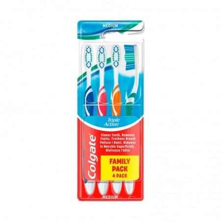 Escova de Dentes COLGATE Triple Action Média 4un