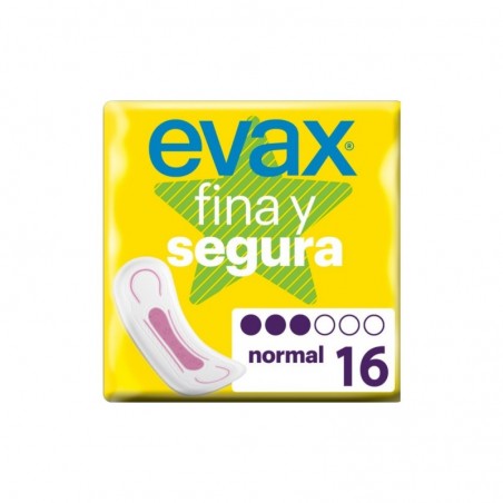 Pensos Higiénicos Evax Fina e Segura Normal 16un