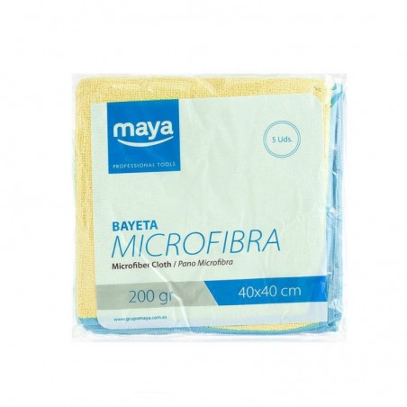 Pano Microfibra Terry 40x40cm Amarelo Pack 5un