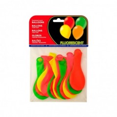 Balões Fluorescentes Cores Sortidas Pack 15un