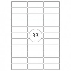 Etiquetas 070x025mm 100Fls A4 3300un
