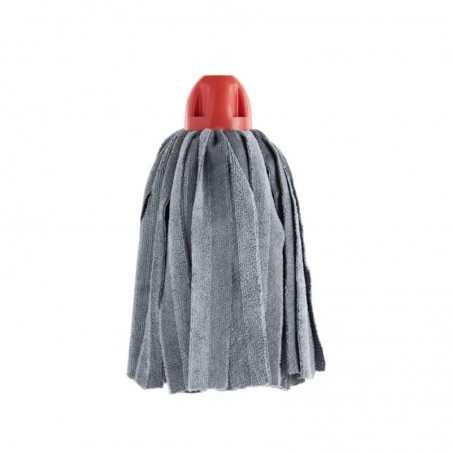 Recarga Esfregona Max Pro Tiras Cinza c/ Rosca Vermelho