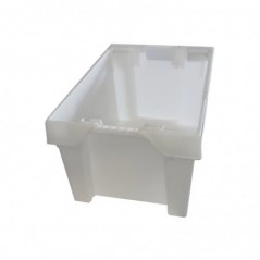 Caixa Logística Plástica Fechada 60x40x30cm 52L Branca