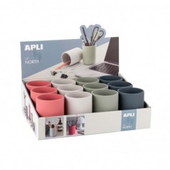 Porta Lápis Silicone Up North Apli Expositor 12un