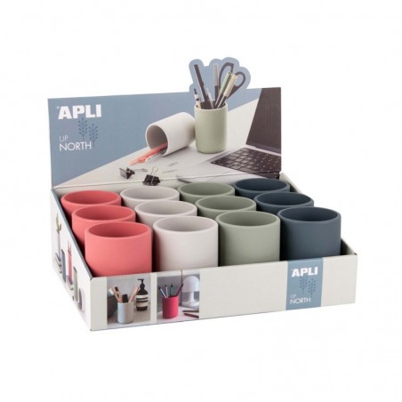 Porta Lápis Silicone Up North Apli Expositor 12un