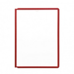 Bolsa p/Suporte Mural Durable 5606 A4 c/Moldura Vermelho 5un