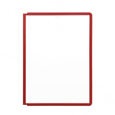 Bolsa p/Suporte Mural Durable 5606 A4 c/Moldura Vermelho 5un