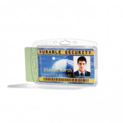 Porta Nomes Horizontal 85x54mm Durable para 2 Cartões 10un