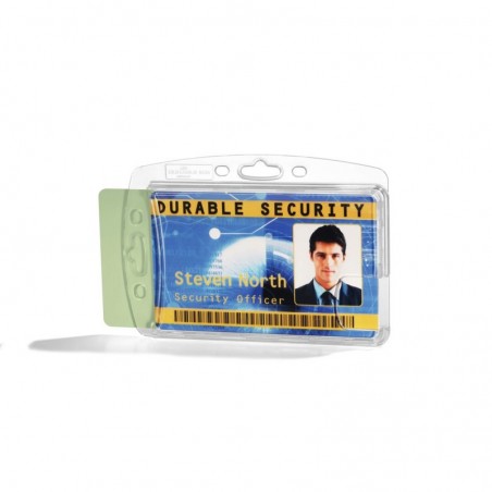 Porta Nomes Horizontal 85x54mm Durable para 2 Cartões 10un