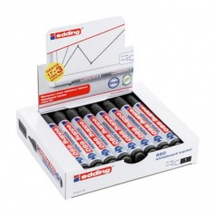 Marcador Quadros Brancos Preto 1,5-3mm Edding 660 17+3