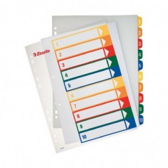 Separadores A4 Extra Largo Plastico Imprimivel (1 a 10)