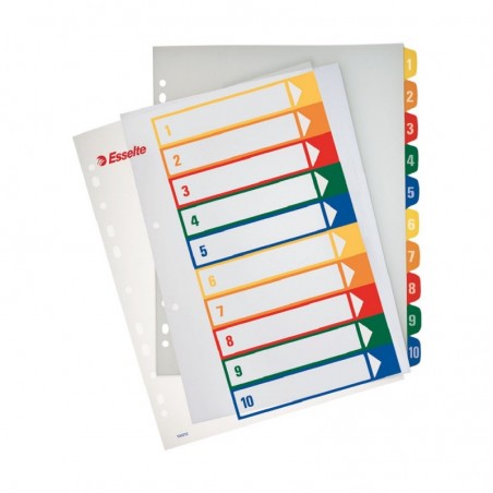 Separadores A4 Extra Largo Plastico Imprimivel (1 a 10)