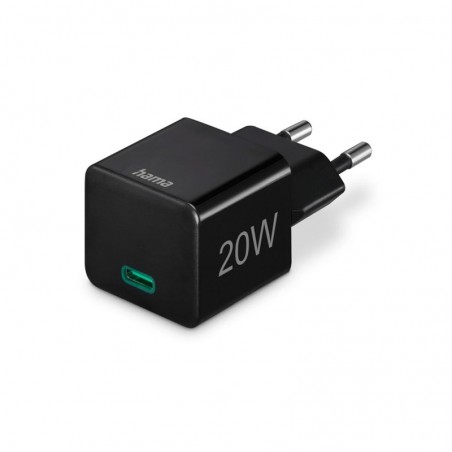 Carregador USB-C PD/QC 20W Rápido Mini-charger Preto