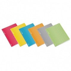 6un Caderno Agrafado A4 Quadric Ambar Triang Sortido 48Fls 1