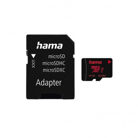 Cartão Memória micSDXC 64GB Hama + Adaptador