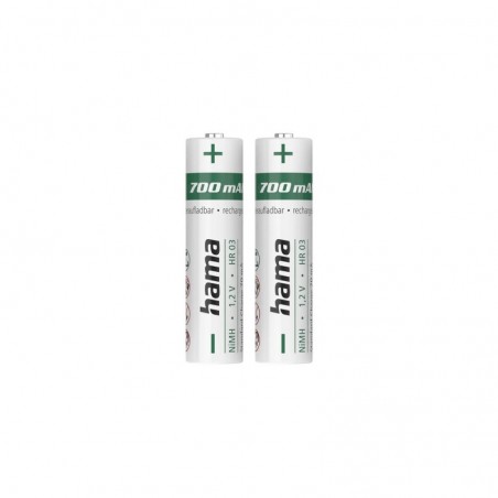Pilhas Recarregáveis AAA 1.2V 700mAh Hama 2un