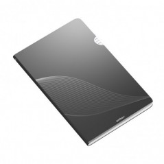 10un Caderno Agrafado A4 Pautado PP Ambar Preto 48Fls 1un