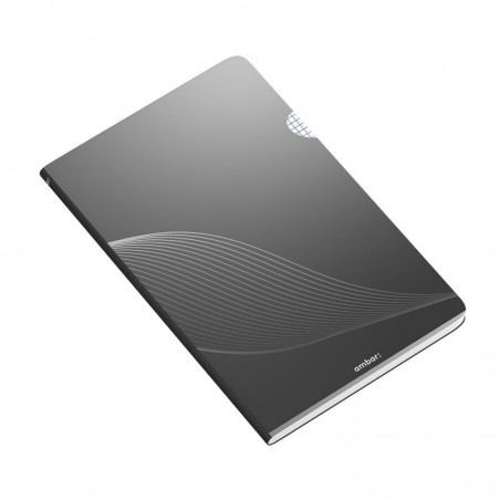 10un Caderno Agrafado A4 Quadriculado PP Ambar Preto 48Fls 1