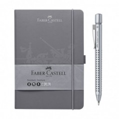 Esferográfica + Notebook A5 Cinza Faber Castell