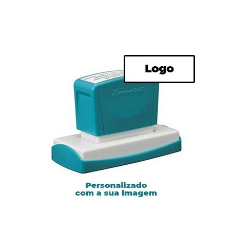 Carimbo 28x78mm Xstamper Quix Azul 1un., personalizado