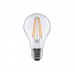 Lâmpada LED E27 6,5W 806lm Incand. Transp. Branco Quente