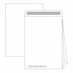 Envelopes Saco 250x353 c/Fole 40mm B4 Branco 090g 50un