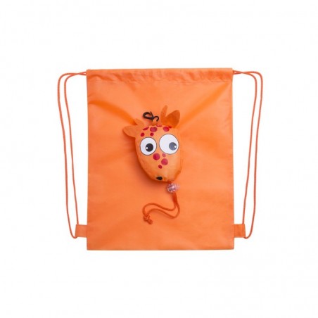 Saco Mochila Dobrável Kissa Laranja