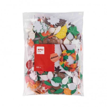 Folhas Adesivos Goma Eva Cores Sortidas 500un