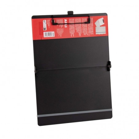 Prancheta A4 PP Dobrável c/Mola e Elástico Apli Preto