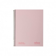 Caderno Espiral A4 Pautado Navigator Rosa Pastel 80Fls