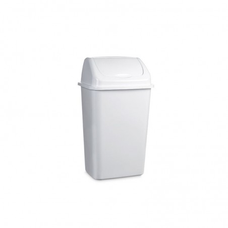 Contentor 09L Plástico c/Tampa Basculante Branco