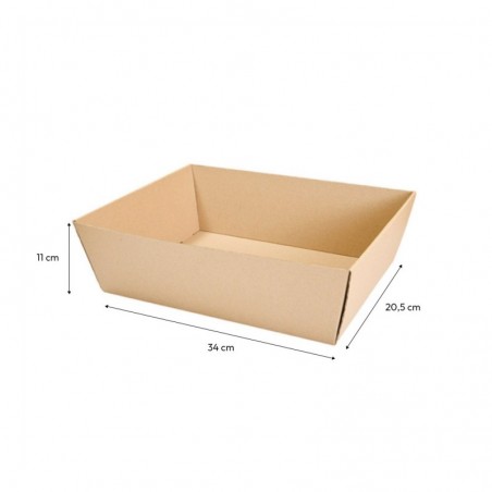 Cesta Cabaz Kraft 340x205x110mm 20un