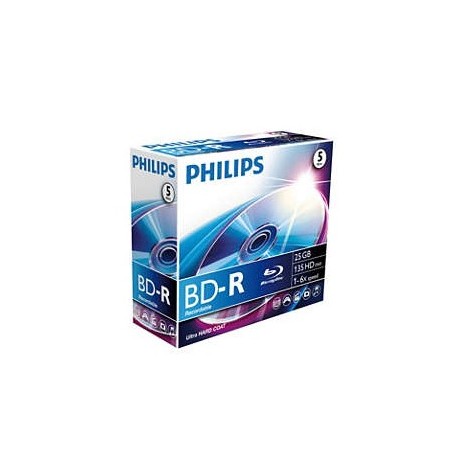DVD BD-R Blu-ray 25GB 6x Philips Jewell Case 5un