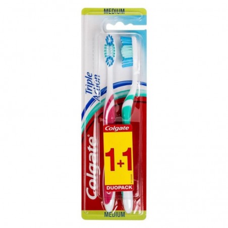 2un Escova de Dentes COLGATE Triple Action Média 1+1un