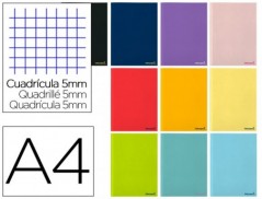 5un CADERNO AGRAFADO LIDERPAPEL DIN A4 80 F QUADRICULA 5MM 6