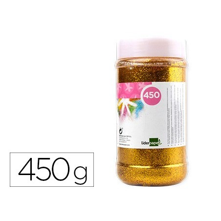 PURPURINA LIDERPAPEL FANTASIA COR OURO METALIZADO FRASCO DE