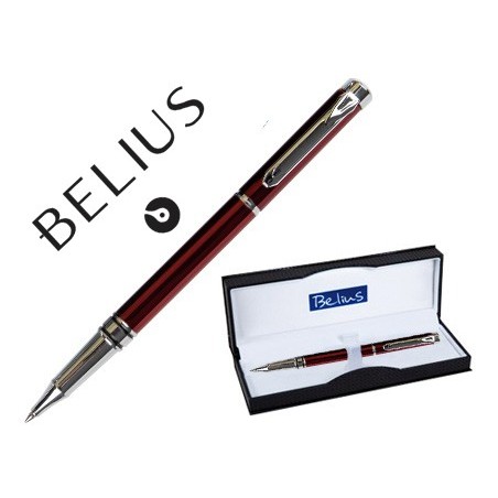 ROLLER BELIUS NUREMBERG VERMELHO PONTA 0,5 MM TINTA AZUL EM